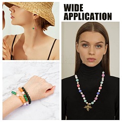 200 Stück DIY-Set zum Basteln von Stretch-Armbändern aus mattierten natürlichen und gefärbten weißen Jadeperlen&nbsp;DIY-SC0014-79