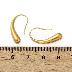 Tropfenförmige Ohrhänger aus 304 Edelstahl&nbsp;X-EJEW-S272-06G