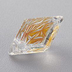 Geprägte Glas Strass Anhänger&nbsp;GLAA-J101-04A-001SI