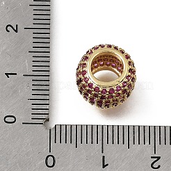 Europäische Perlen aus rotem Korund&nbsp;KK-C262-18G