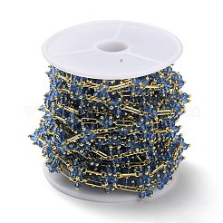 Chaînes à maillons ovales en laiton plaqué or 18 carat&nbsp;CHS-D036-02G-04