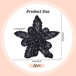 3D-Stickapplikationen aus Polyester in Blumenform&nbsp;DIY-WH0304-947