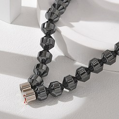 Collane di perline di ematite sintetica non magnetica biconica&nbsp;NJEW-R020-06