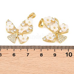 Messing micro pave klare zirkonia anhänger&nbsp;KK-H262-16G