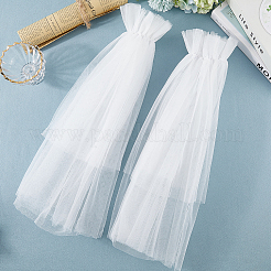 Maniche lunghe in nylon da sposa per donna&nbsp;AJEW-WH20007-91A