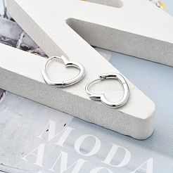 925 Sterling Silber Reifen Ohrringe&nbsp;EJEW-R001-01S