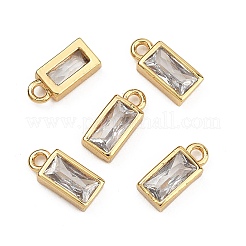 Breloques en laiton et zircon cubique transparent Shegrace&nbsp;XGRQ2O012-427G