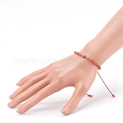 Bracelets réglables de perles tressées avec cordon en nylon&nbsp;BJEW-JB06022
