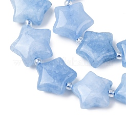 Gefärbte natürliche Aquamarin Perlen Stränge&nbsp;G-K359-E10