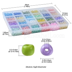 288g 24 styles de perles de rocaille en verre&nbsp;SEED-FS0001-26B