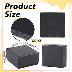 Cajas de embalaje para anillos de dedo de papel con textura de diamante&nbsp;CON-WH0085-212A
