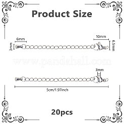 20 pz estensione catena in acciaio inossidabile 304&nbsp;STAS-DC0016-92P