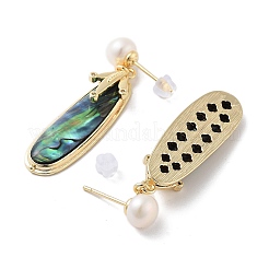 Ohrhänger aus Perlen und Paua-Muscheln&nbsp;EJEW-P256-07G