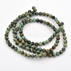 Brins de perles rondes en turquoise africaine naturelle (jaspe)&nbsp;G-D665-10mm