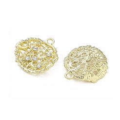 Ciondoli rotondi in lega con strass&nbsp;RB-CBA7D90-04G-A