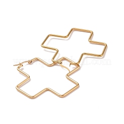 Pendientes de aro de acero inoxidable 304 de moda sencilla&nbsp;EJEW-K063-A01