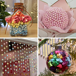 1080 Blatt Glücksstern-Origamipapier&nbsp;DIY-TADJ0001-12