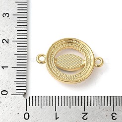 Anello con micro pavé di ottone placcato a cremagliera con zirconi trasparenti e ciondoli con connettore a occhio di cavallo&nbsp;KK-K385-98G