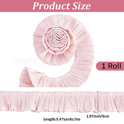 Ruban de dentelle plissé en polyester double couche de 5 m&nbsp;OCOR-CY0003-97B