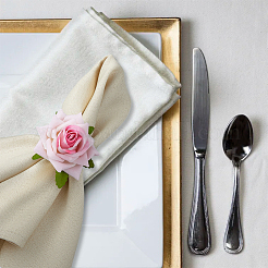 8 Stück Serviettenringe aus Polyseter mit künstlichen Rosen im 4-Stil&nbsp;DJEW-HY0001-02