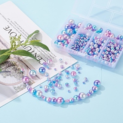 497pcs 5 cuentas de perlas de imitación de plástico abs arco iris de estilo&nbsp;OACR-YW0001-07C