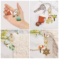 Pendentif décoratif en alliage émaillé sur le thème des oiseaux&nbsp;KEYC-YW00153-01