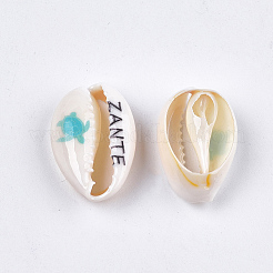 Perle di conchiglia stampate di ciprea&nbsp;SHEL-S276-12