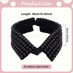 2 pieza de cuello de señora de tela desmontable de 2 colores&nbsp;DIY-AN0001-16
