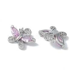 Ciondoli in ottone zirconi chiari micro pavé&nbsp;KK-H482-09P-03