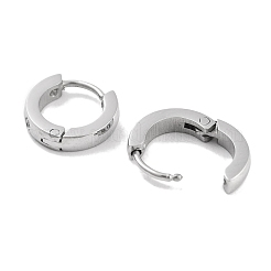 Creolen aus 304er Edelstahl mit Pavé-Fassung und klarem Zirkonia für Damen&nbsp;EJEW-C096-04P