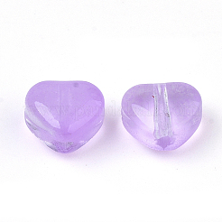 Perles de verre peintes par pulvérisation transparent&nbsp;LS-GLAA-N035-02-A04