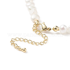 Collana di perle naturali con perline con chiusura in ottone per le donne&nbsp;NJEW-JN04057