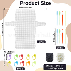 5 Beutel DIY-Set zum Stricken und Häkeln von Taschen aus Kunststoff&nbsp;DIY-CP0012-62