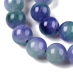 Gefärbt natürlichen weißen Jade Perlen Stränge&nbsp;G-T138-8mm-210-11
