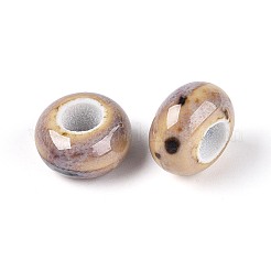 Perles en porcelaine manuelles&nbsp;PORC-S498-05-01