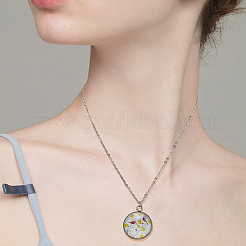 40 support de cabochon pour pendentif en acier inoxydable 304&nbsp;STAS-BBC0008-44P
