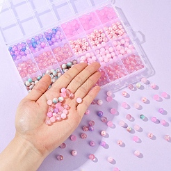 DIY-Kits zur Herstellung von Armbändern aus runden Glasperlen&nbsp;DIY-YW0011-79