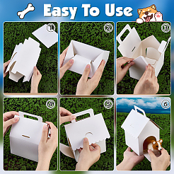 Party-Geschenkboxen aus Papier mit Fenster für Haustiere&nbsp;CON-WH0085-165