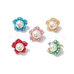 Cilindro con perline di semi pendenti a forma di fiore&nbsp;PALLOY-MZ00705