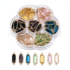 70 Stück 7 Farben k9 Glasverbinder Charms&nbsp;GLAA-N038-17