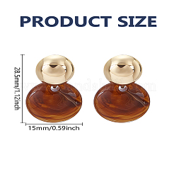 1 Paar flache&nbsp;EJEW-LP0008-003