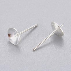 Montature per orecchini a perno in acciaio inossidabile 304 per perline semiforate&nbsp;X-STAS-H558-06S