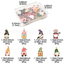 Colgantes de esmalte de aleación 24pcs 8 estilos&nbsp;ENAM-FS0002-80