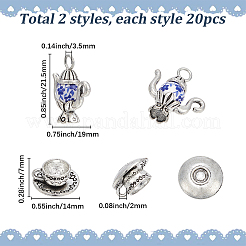 40 stücke 2 stile tibetanische legierung charme&nbsp;FIND-SC0022-92