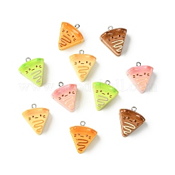 40pcs 5 couleurs pendentifs en résine opaque&nbsp;RESI-CJ0004-80