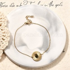 Bracciali a maglie in acciaio inossidabile 304 per donna&nbsp;BJEW-Z087-06G