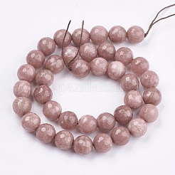 Chapelets de perle en jade blanc naturel&nbsp;G-R166-10mm-16