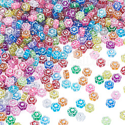 500 perle en plastique en forme de fleur&nbsp;KY-TADJ0001-07B
