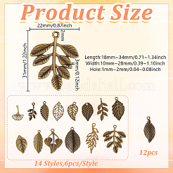 96 pz 16 stili pendenti in lega di stile tibetano&nbsp;FIND-GA0008-25