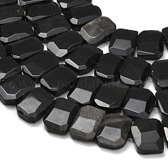 Natürliche Splitterobsidianperlenstränge&nbsp;G-C285-A14-01